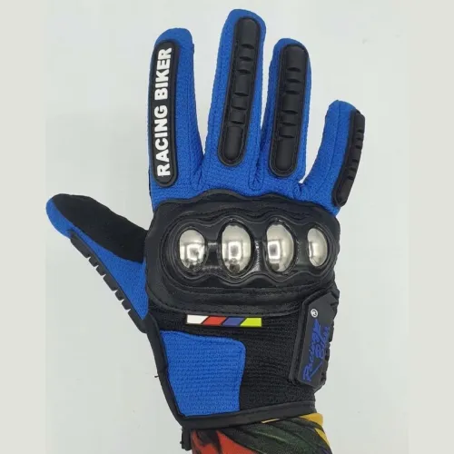 FG-MC-003 Steel Knuckle Motorbike Racing Gloves - photo 1